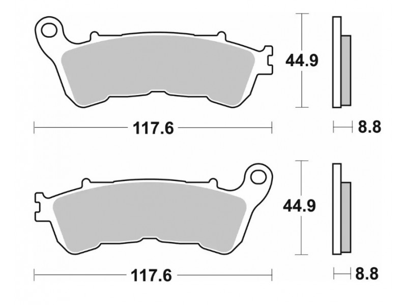 Гальмівні колодки SBS Performance Brake Pads / HHP, Sinter 828HS